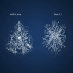 Abstract flat vector illustration for GPT-6 Astra vs Fable 5.1 comparison — GPT-6 Astra vs Fable 5.1