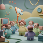 Abstract flat vector illustration for OpenAI vs Cursor acquisition fallout — openai cursor acquisition developers