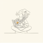 Abstract flat vector illustration for Vibe coding a revenue-generating app (serialized) — vibe coding a real app