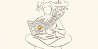 Abstract flat vector illustration for Vibe coding a revenue-generating app (serialized) — vibe coding a real app