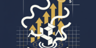 Abstract flat vector illustration for Vibe coding to real MRR challenge — vibe coding make money challenge